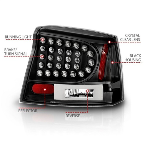 ANZO For 2006-2008 Dodge Charger LED Taillights Black - Picture 10 of 10