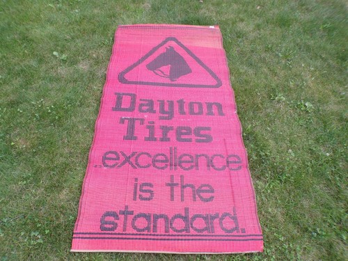 Rare Vintage Dayton Tires Gas Station Advertising Banner Sign Auto 68" x 35" - Picture 12 of 12