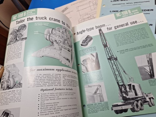 Link-Belt Speeder HC 108B Truck Crane Brochure Specs Data Original Quote - Picture 9 of 13