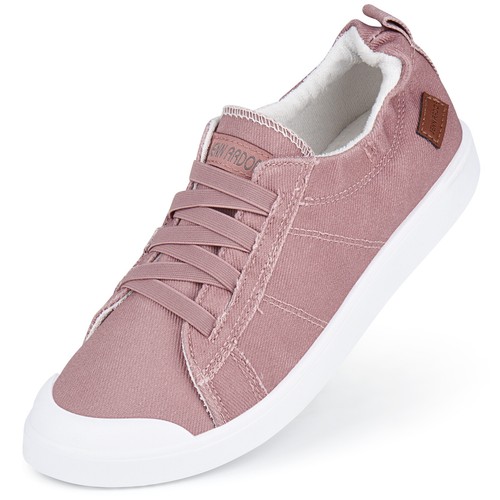 Womens Canvas Sneakers Low Top Slip-on Floral Comfy Casual Flats Shoes Size 6-10 - Picture 80 of 85