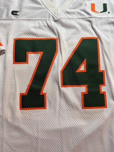 Miami Hurricanes #74 Colosseum Athletics Jersey Mens 2XL White Short Sleeve. - Picture 4 of 13