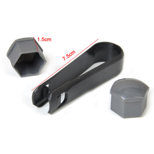 20PCS 17mm Car Wheel Nut Lug Cover Hub Screw Cap Glossy Bolt Rim Tire W/ Tools - Picture 10 of 13