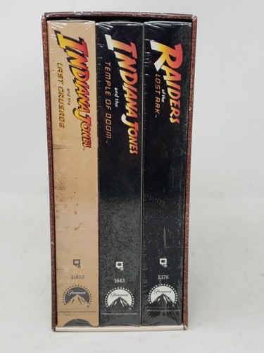 Indiana Jones Trilogie alle versiegelt VHS Lot & Hülle Paramount mit Wasserzeichen - Bild 3 von 24