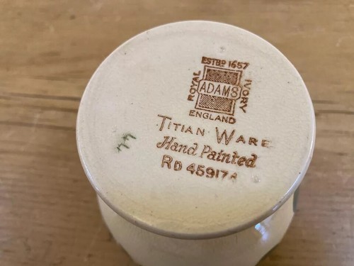 Vintage Royal Adams Ivory Titian Ware Serving Plate And Footed Bowl - Picture 6 of 6