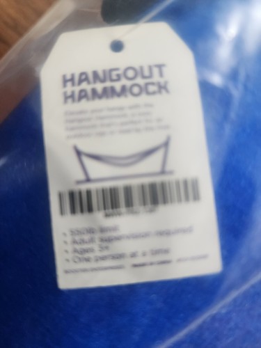 New Hangout Hammock PORTABLE Nylon HAMMOCK 555 lb. Capacity NEW - Picture 2 of 5