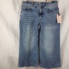 NWT NYDJ Women's Major Wide Leg Capri Jeans Fantasy Blue Size 8 Petite