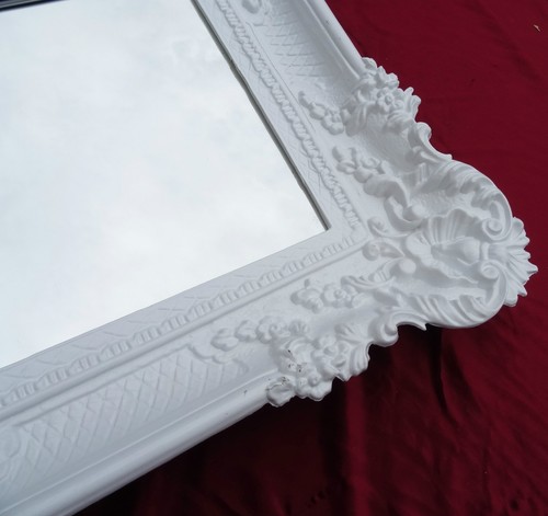 XXL WANDSPIEGEL SILBER 96x57 ANTIK BAROCK SHABBY CHIC FLURSPIEGEL SCHMINKSPIEGEL - Picture 69 of 160