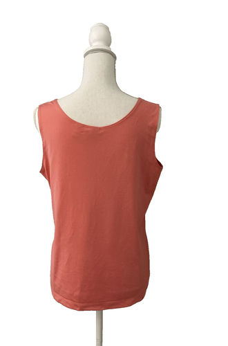 Chico’s Melon Orange Sleeveless Cami Tank Top Size 2 - Picture 3 of 5