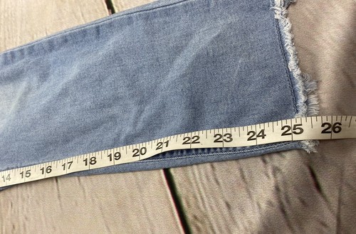 Justice Girl's Size 16 Denim Blue Jean Overalls Sequin Patches Raw Hem LKNW - Picture 6 of 7
