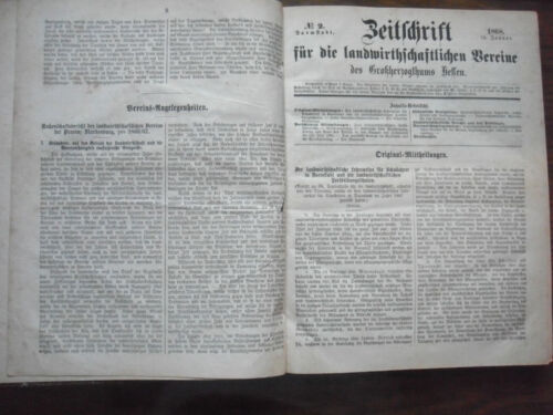 GROßHERZOGTUM HESSEN-LANDWIRTSCHAFTSGESCHICHTE 19. JHDT. VEREINS-JAHRESBAND 1868 - Bild 7 von 24