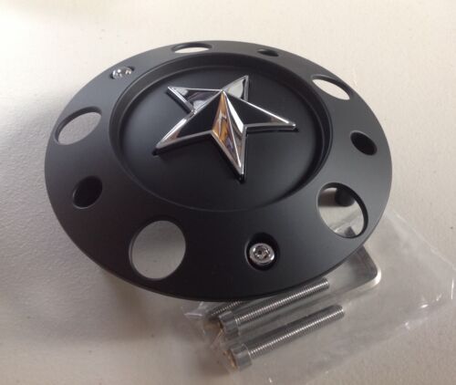 KMC ROCKSTAR BLACK Center Cap 17" 18" 20" KM775 Car Rims 6" O.D. 371L152YB001 - Picture 2 of 5