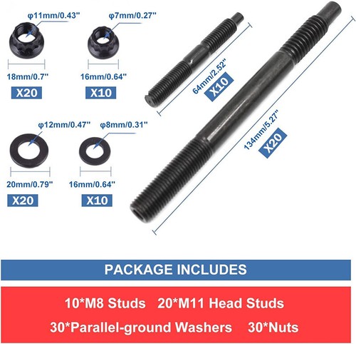 8740 Chromoly Head Stud Kits For 04-20 Chevy GM 4.8L 5.3L 5.7L 6.0L 6.2L 7.0L - Bild 4 von 7