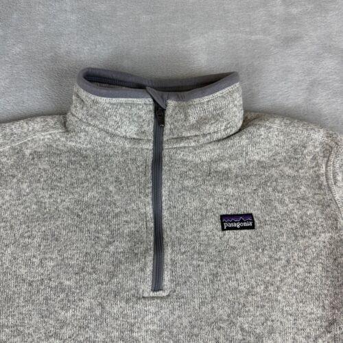 Patagonia Better Sweater 1/4 Zip Grey Pullover Women’s Size L - Picture 3 of 9