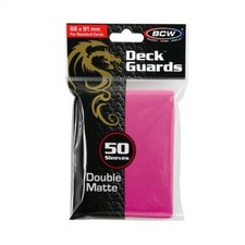 500 BCW Standard Gaming Card Pink Deck Guards MTG pokemon Double Matte sleeves
