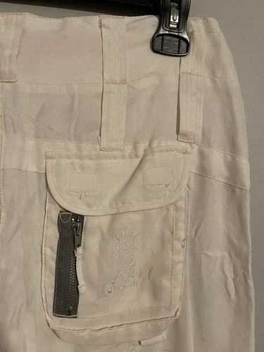 Pete & Greta Johnny Was White Lightweight Cargo Utility Pants - Unisex Size 4 - Picture 5 of 7