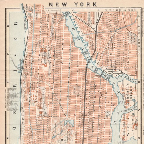 MANHATTAN Original Karte 1909 Broadway Authentic NEW YORK CITY ANTIKE KARTE - Bild 2 von 21