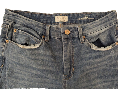 Nicole Miller Women's Jeans Sz 10 SOHO High Rise Slim Straight Blue New York - Picture 5 of 13