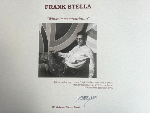 Frank Stella Lithograph (COA Original Signed Pen) Numbered, Pencil - Picture 8 of 10