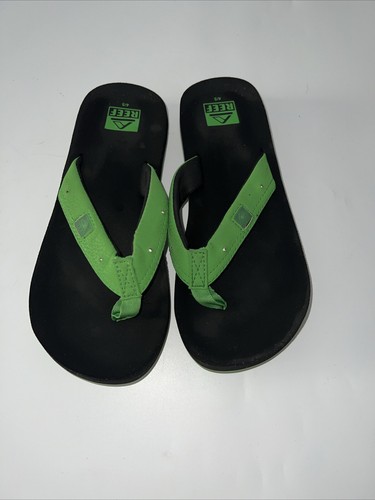 Reef Boy's Flip-Flops Green Size 4/5 - Picture 1 of 10