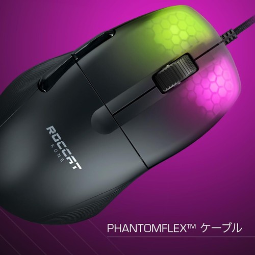 Roccat Gaming Mouse Kone Pro Wired Black Lightweight Optical 0.14 Pound - Picture 3 of 5