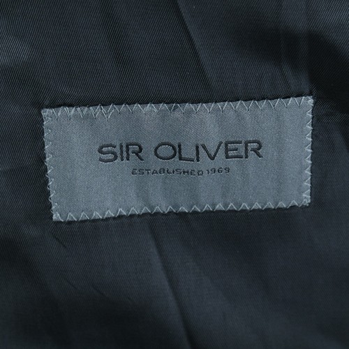 Mens Navy Blue Sport Coat 40R US Size SIR OLIVER Striped Blazer Jacket - Picture 11 of 13