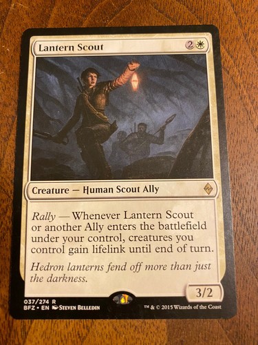 MTG Lantern Scout Battle for Zendikar 037/274 Regular Rare - Picture 1 of 2