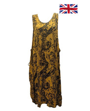Womens Plus size Curve Bubble Dress Abstract Print  Pocket Maxi Free Size -  P4