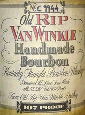 Rip Van Winkle handmade bourbon whiskey label reproduction steel sign bar decor