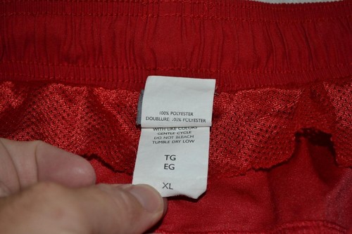 35527 Nike Swimming Trunks Shorts Lifeguard Red Polyester Size XL Mens - Picture 6 of 8