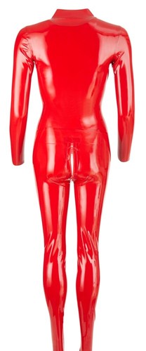 Sexy Rubber LATEX ANZUG Ganzanzug Catsuit red Gay Gay Pride Gear BDSM Slave - Picture 4 of 5