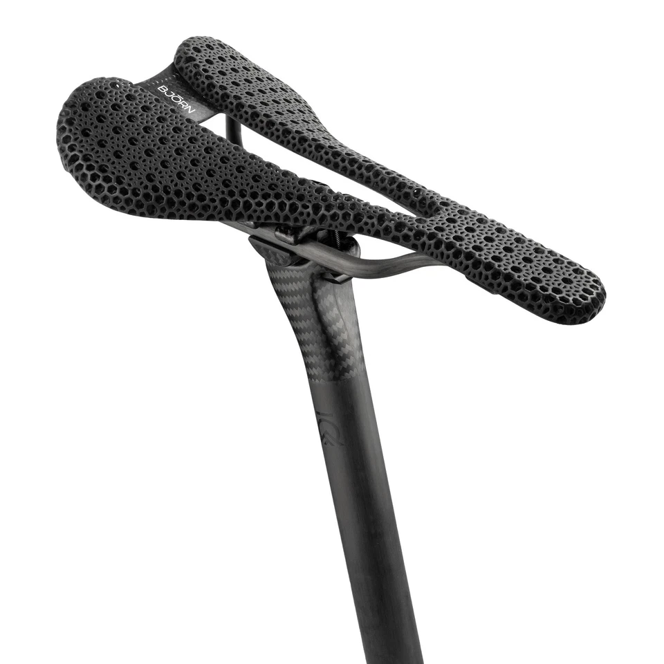 Bjorn Cycles Carbon Bicycle Bike Saddle with 3D Printed Pad Carbon Setka 155 mm - Image 4 of 4
