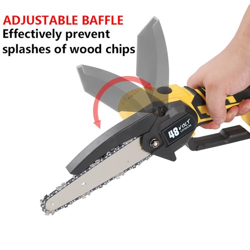 6'' Electric Chainsaw Cordless Battery Rechargeable Wood Cutter Saw Chain Saws - Picture 4 of 13