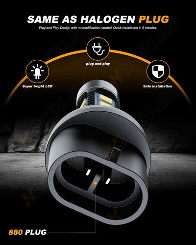 For Arctic Cat 250 300 400 500 650 Headlight LED Light Bulbs 6000K - Picture 10 of 10