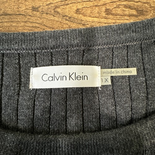 Vestido Suéter Calvin Klein Gris Plus 1X - Imagen 5 de 7