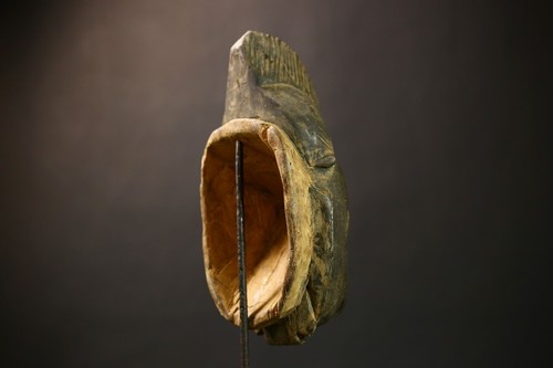 Máscara Baule africana vintage tallada tribal decoración de pared escultura arte madera-G1788 - Imagen 6 de 24
