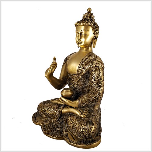 Lehrender Buddha - Segnender Buddha - Vitarka Mudra 28cm 3,5kg Tara Buddhismus - Bild 2 von 4