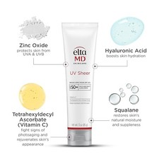 EltaMD UV Sheer Sunscreen SPF 50+ No White Cast Face and Body Brand NEW