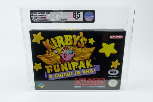 Super Nintendo *Kirby's Fun Pak* SNES Neu / New VGA 85 NM+ Italian Version - Picture 1 of 9
