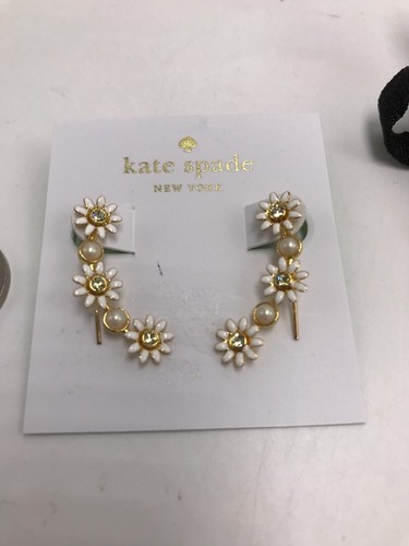 $48 kate spade  Ear Pins Loves Me Loves Me Not White Multi Earrings Jacket M78 - Picture 8 of 8