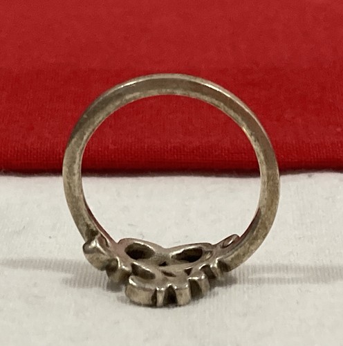 Anello Vintage INDUISMO OM SIMBOLO SACRO RELIGIOSO ARGENTO STERLING 925 MISURA 5,5 - Foto 8 di 11