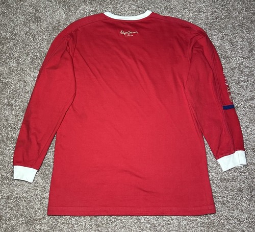 Vintage Y2K T-Shirt Pepe Jeans London PJL Industries L/S Crew Neck Men’s Size L - Picture 17 of 23