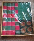 Santas Workbench Placemats Set Red And Green NIP
