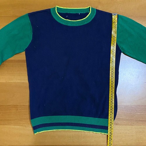 Maglione Manica Lunga Bambino Verde Blu Casual Classico Sportivo 7-8 anni 128 cm - Foto 7 di 9