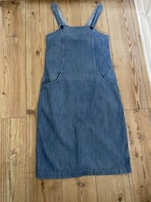 Seasalt High Moorland Denim Pinafore Dungaree Adjustable  Dress Size UK 10