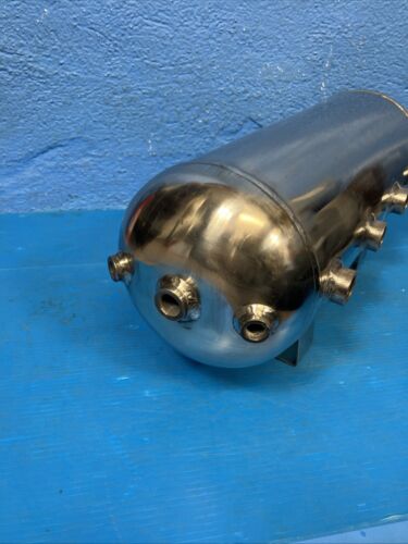 2 Gal Polished Stainless Steel Air Tank 8 Port horn, air suspension or Brakes - Picture 2 of 7