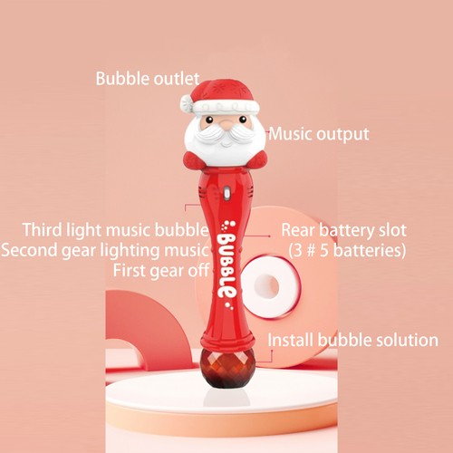 Santa Bubble Machine Bubble Maker Bath Toy Colorful Lighting Automatic - Picture 4 of 9