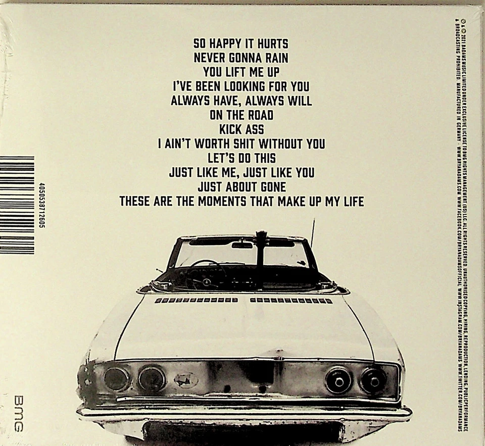 Bryan Adams -So Happy It Hurts CD -NEW (2021) Never Gonna Rain, Always Have - Image 2 of 2