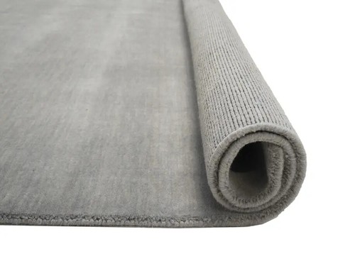 Gray Solid Hand-Loomed 8X8 Gabbeh Wool Square Rug Oriental Home Decor Carpet - Picture 12 of 12