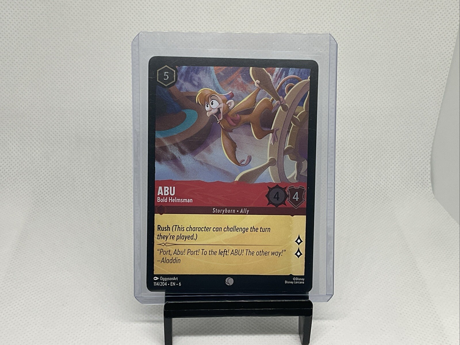 Abu - Bold Helmsman - 114/204 - Common - Cold Foil Lorcana Azurite Sea M/NM