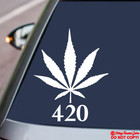 MARIJUANA LEAF 420 Vinyl Decal Sticker Car Window Wall Bumper POT WEED DOPE JDM